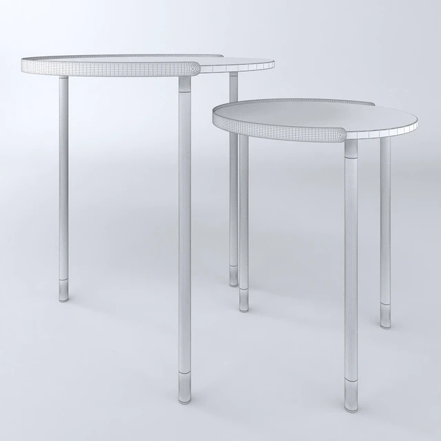 Set of 2 tables ALINER CC0756M46, La Forma — Descargar