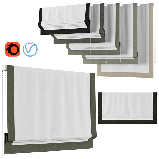 Roman Curtains 47 | Loganova | Border Chevalle Design Flat Linen — Descargar