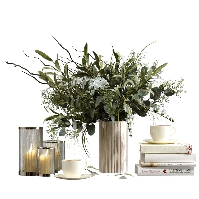 Decorative set with candles and coffee — Descargar
