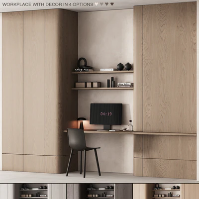 218 office furniture 05 workplace 01 minimal scandi 4 options — Ver 1