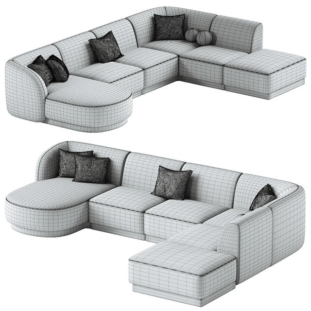 U shaped sofa Miley right — Descargar