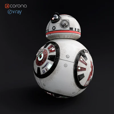 BB8(BB9) LowPoly GameReady — Вид 1