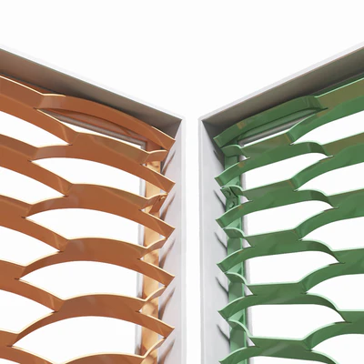 Expanded metal stainless (radial & arc) — Ver 2