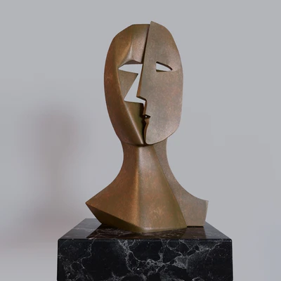 PABLO PICASSO BRONZE SCULPTURE MASK — Скачать