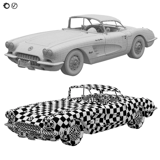 Chevrolet Сorvette Coupe 1960 с крышей — Скачать