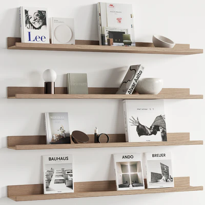 095 Decor on shelves 01 books and neutral 00 — Ver 1