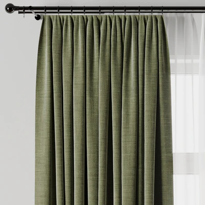 Curtain with rod 19 Green curtain HBH — Ver 5