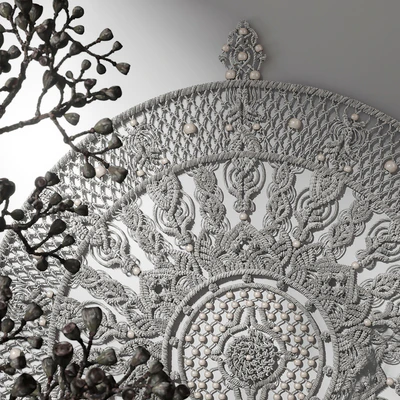 Decorative set 015 with Macrame panno — Ver 5