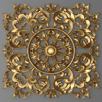 Rosette, pattern, carving. — Ver 2