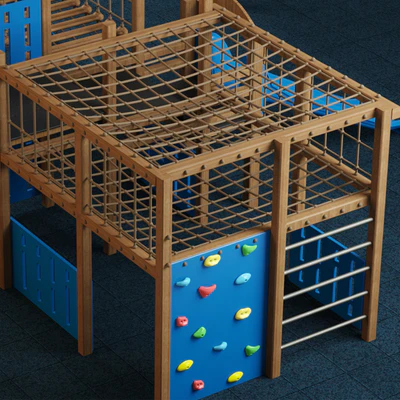 Kids playground equipment with slide climbing 01 — Вид 2