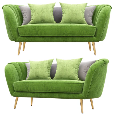 Deals on Alexandrea Velvet Flared Arm Loveseat — Ver 6