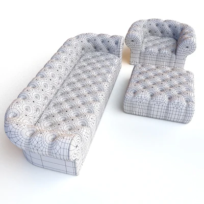 Asnaghi Magnum sofa & armchair & pouf — Ver 3