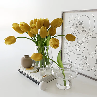 Decorative set with yellow tulips — Вид 2