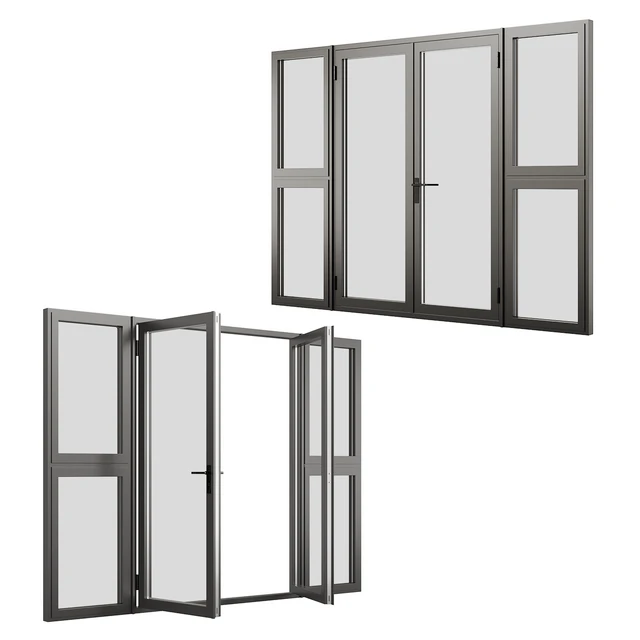 A set of metal windows and doors. — Descargar