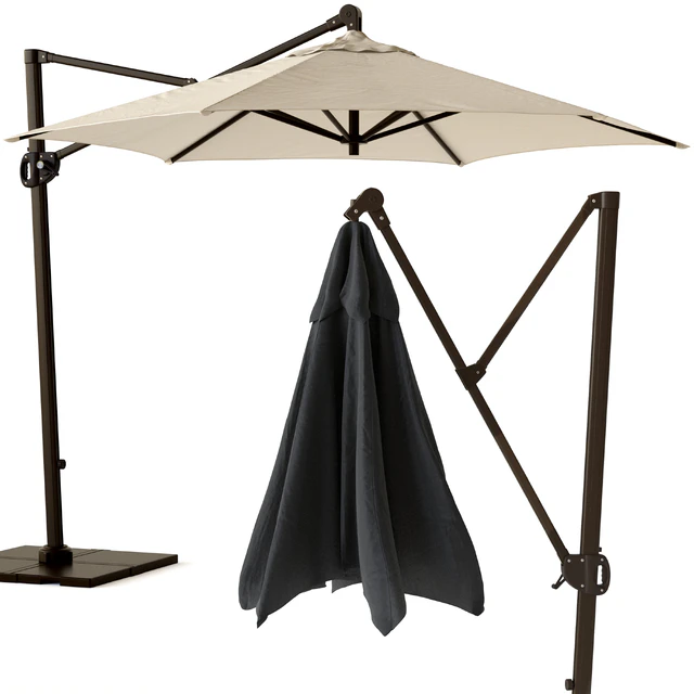 Round Cantilever Outdoor Patio Umbrella Pottery Barn — Скачать
