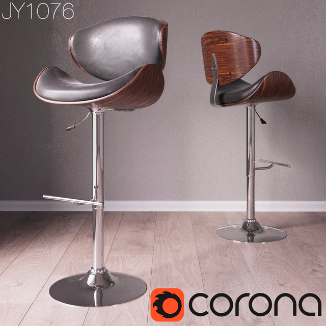 JY1076 Barstool Walnut &amp; Black — Descargar