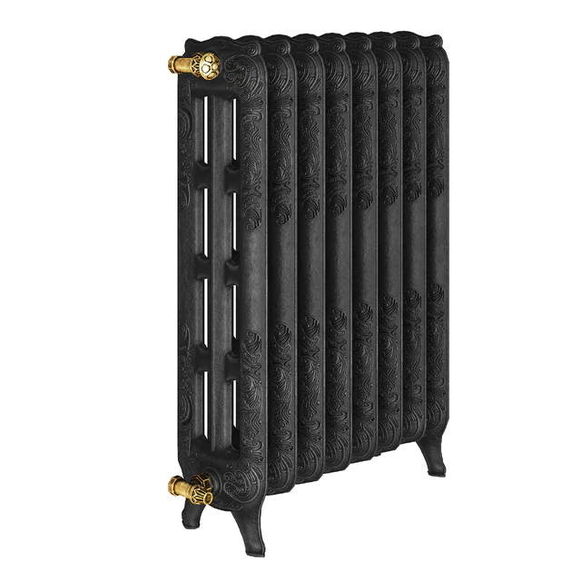 Classic Cast Iron Radiator Black Low-poly — Скачать