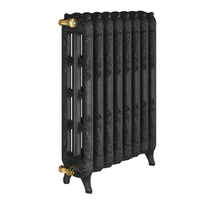 Classic Cast Iron Radiator Black Low-poly — Вид 4