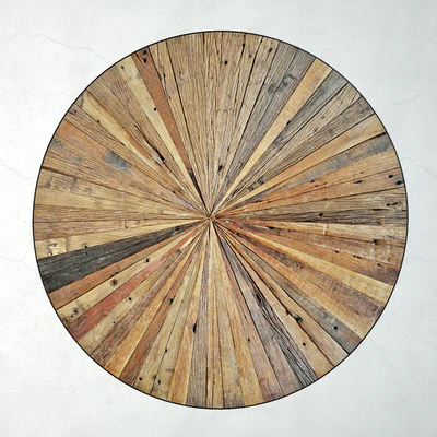 Salvaged Round Pinwheel Coffee Table — Ver 4