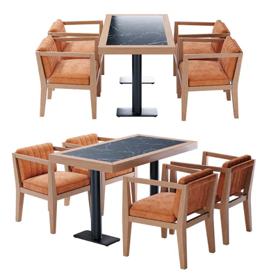 Berba group Chairs and table in a cafe — Ver 1