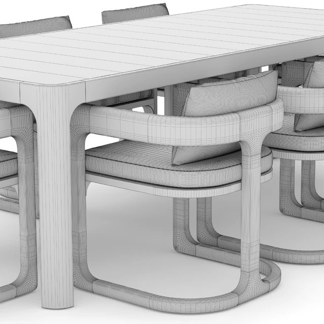 RH Outdoor Cassale table-chair — Скачать