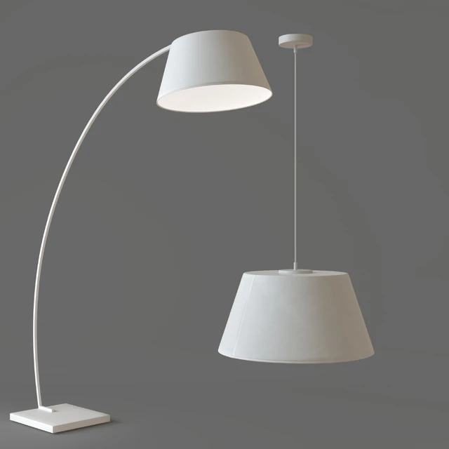 Chandelier and floor lamp AZZARDO Olav — Descargar