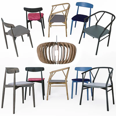 Miniforms Decapo table + Claretta & Valerie chair + Coraline lamp — Ver 2