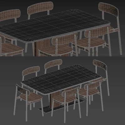 Dinning chair and table set01 — Вид 2