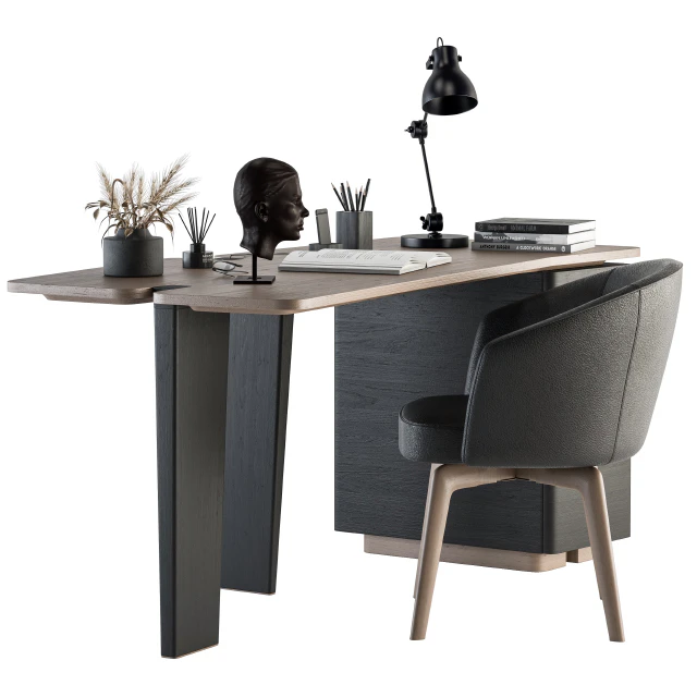 Minotti Jacob Writing Desk - Office Set 156 — Скачать