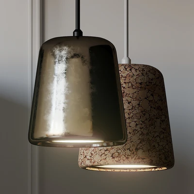 NEW WORKS Material Pendant Light 4 Different Materials — Ver 3