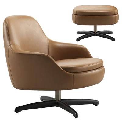 Sendai Swivel Armchair by Minotti — Ver 1