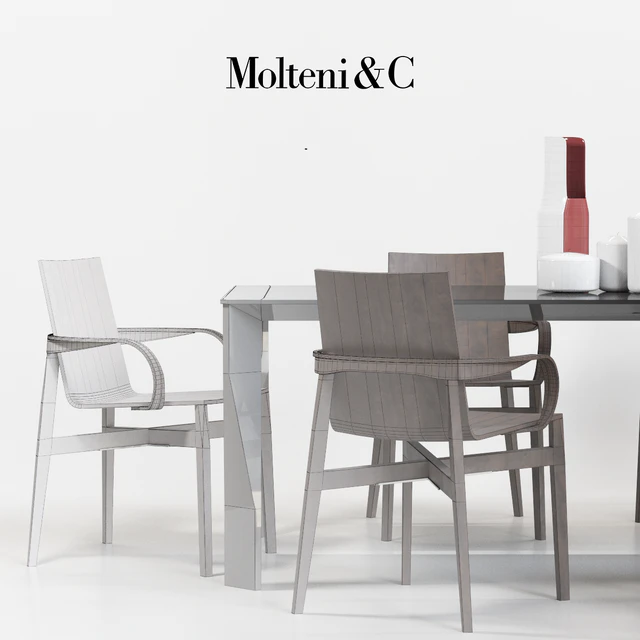 Molteni Who Chair and Diamond Table — Скачать