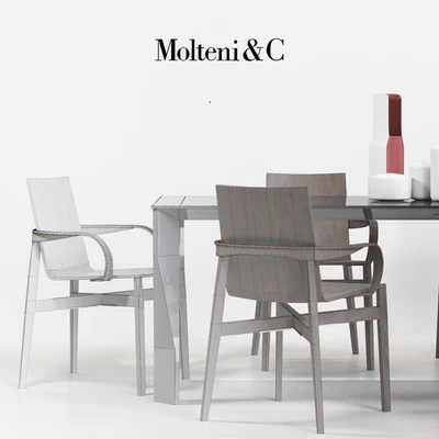 Molteni Who Chair and Diamond Table — Вид 3