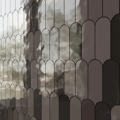 Parry Fishscale Glossy Ceramic Wall Tile Mosaic — Ver 4