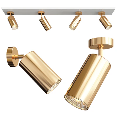 Поворотный точечный светильник из латуни — Скачать