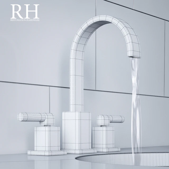 MODERN LEVER-HANDLE 8in WIDESPREAD FAUCET — Скачать