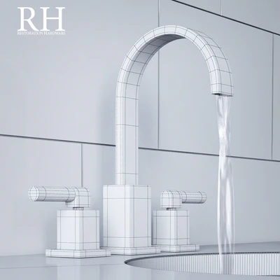 MODERN LEVER-HANDLE 8in WIDESPREAD FAUCET — Вид 3