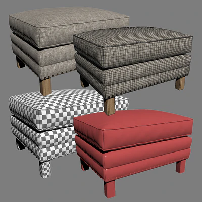 Crate and Barrel Trevor Ottoman — Вид 3