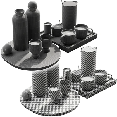128 eat and drinks decor set 02 coffee and water kit 02 — Вид 6