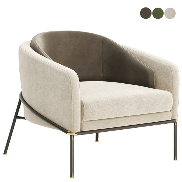 Fil Noir armchair by Minotti — Скачать