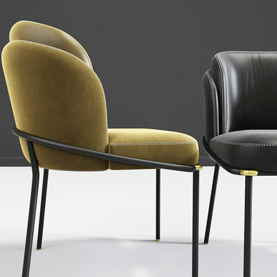 Minotti Fil Noir Dining Chair — Ver 3