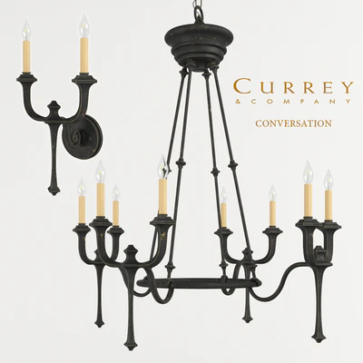 Chandelier and sconce Currey &amp; Company Conversation — Ver 1