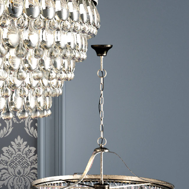 Chandelier Clarissa Glass Drop Petite Round Chandelier — Descargar