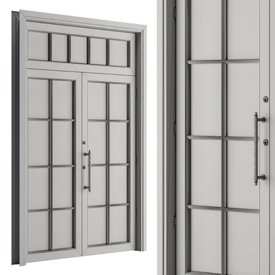 White Wooden Vintage Glass Door Set 19 — Вид 4