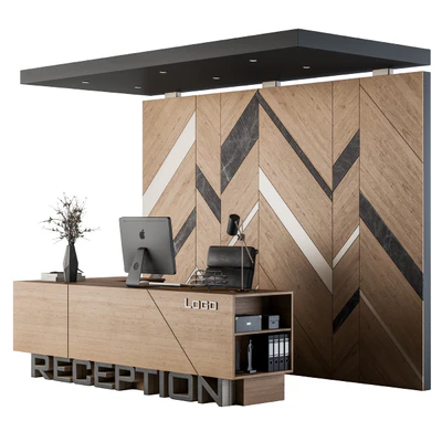 Reception Desk and Wall Decor - Set 06 — Ver 1