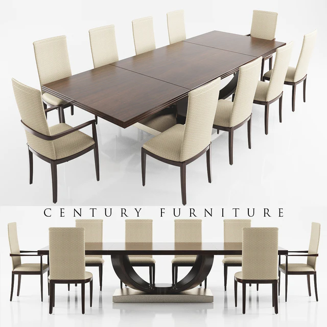 DINING TABLE 6 IN DARK WOOD — Скачать