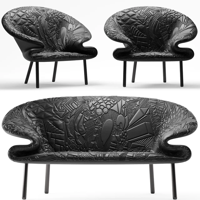 Диван и кресло Doodle Moroso — Скачать