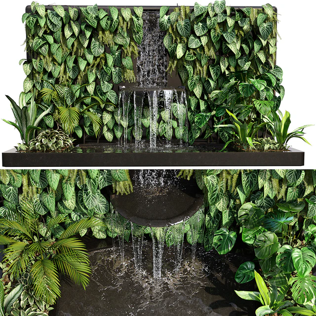 Plant Collection with Fountain — Скачать