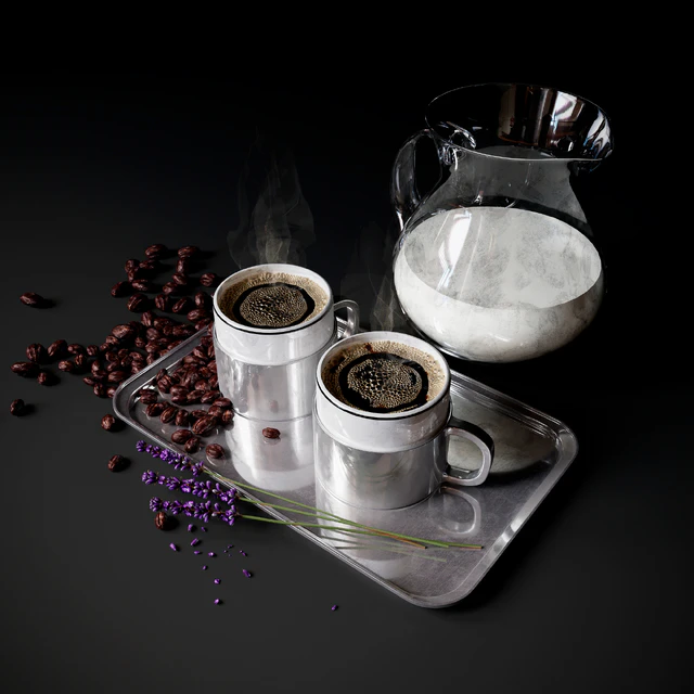 Coffee Set with milk — Descargar