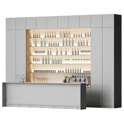 A luminous minimalistic bar with a bar counter — Вид 2